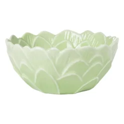Schaaltje bloem - groen - ø14.5x6.6 cm