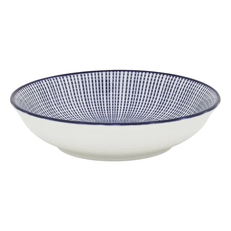 Schaaltje blue print - stripes - ⌀14 cm