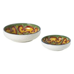 Schaaltje Diaz klein - geel/groen - ø8.7x2.4 cm