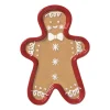 Schaaltje gingerbread mannetje - bruin/rood - 1.5x13.3x9.3 cm
