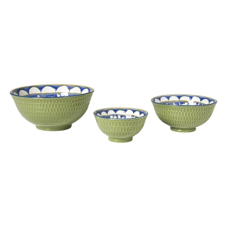 Schaaltje Rene middel - groen/blauw - ø12.3x5.8 cm