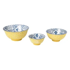 Schaaltje Sen - blauw/geel - ø12.3x5.8 cm