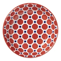 Schoteltje Anne - rood/blauw - ø9.7x2 cm