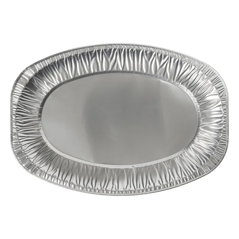 Serveerschaal - aluminium - 2.4x35.2x24.7 cm - set van 3