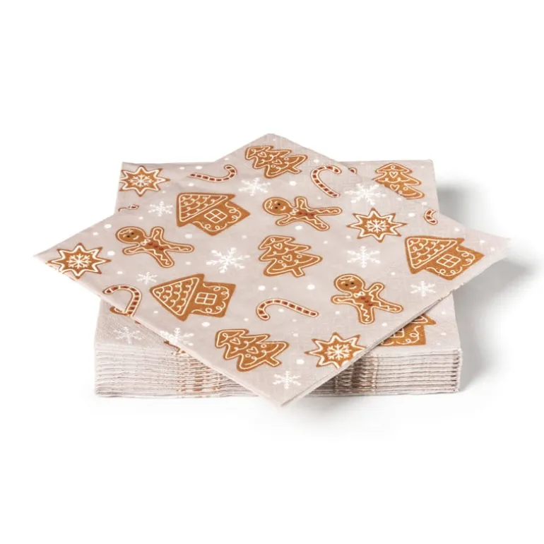 Servet Cookies - grijs - 33x33 cm