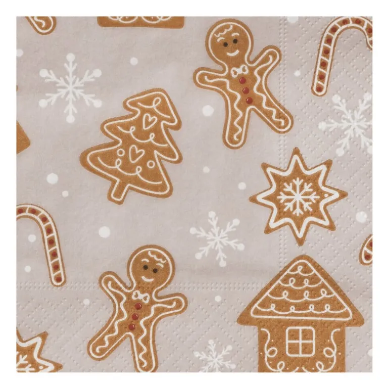 Servet Cookies - grijs - 33x33 cm