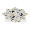 Servet rendier - wit - 33x33 cm