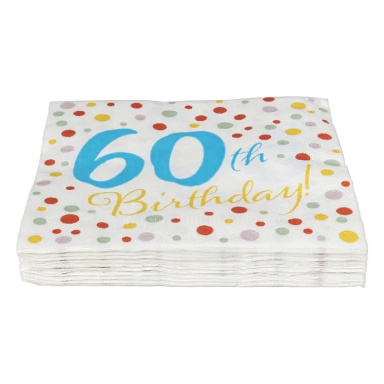 Servetten 60 jaar - 20 stuks