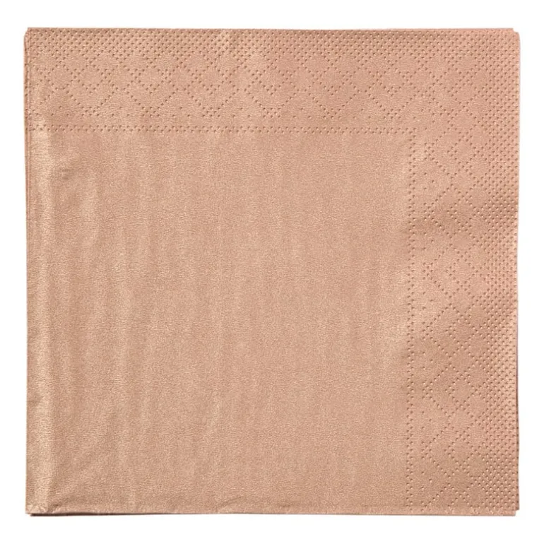 Servetten - roségoudkleurig - set van 20