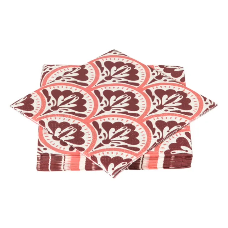 Servetten artdeco bloem - 33x33 cm - set van 20