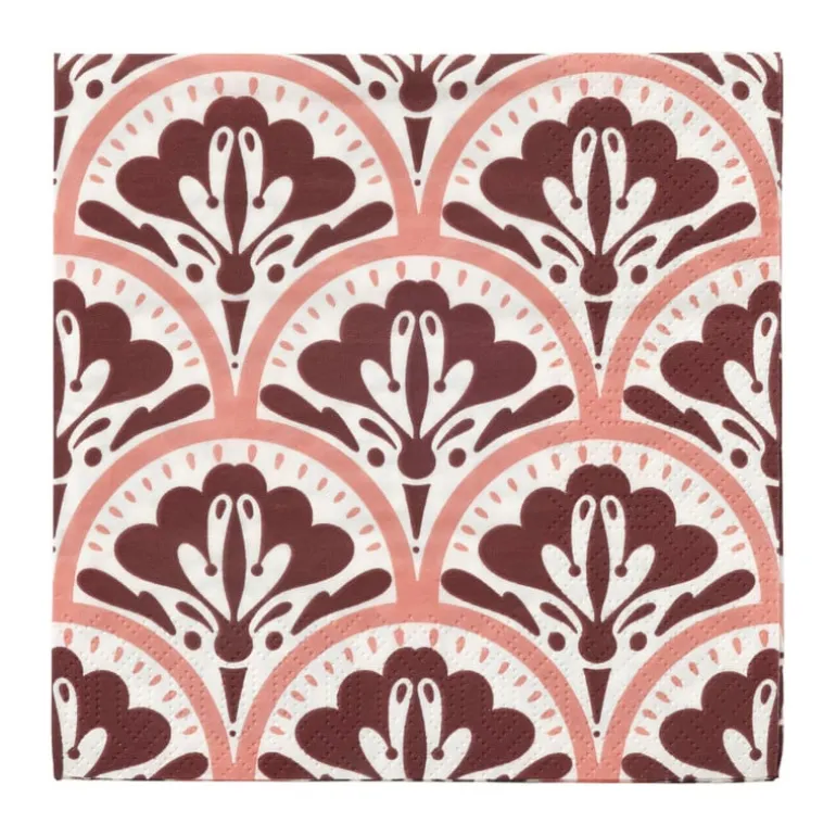 Servetten artdeco bloem - 33x33 cm - set van 20