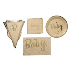 Servetten baby - goudkleurig - set van 16