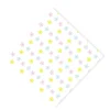 Servetten bloem set van 12 - wit/roze/geel - papier - 33x33 cm