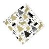 Servetten rendier boom - set van 20 - wit - 33x33 cm