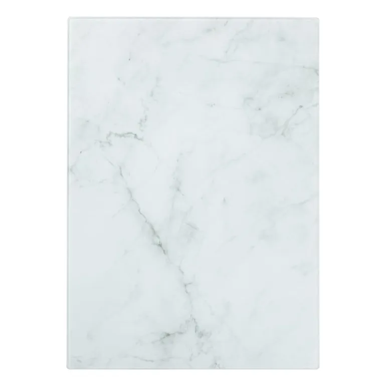 Snijplank marmeren look - wit - 30x42x0.04 cm