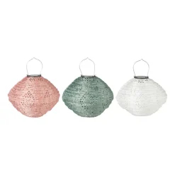 Solar barok lampion - groen - ø28x25 cm