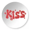 Spiegel kiss - rood - ø30 cm