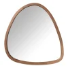 Spiegel organic driehoek - bruin - 69x73 cm