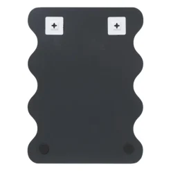 Spiegel organisch met golfrand - zilverkleurig - 50x37 cm