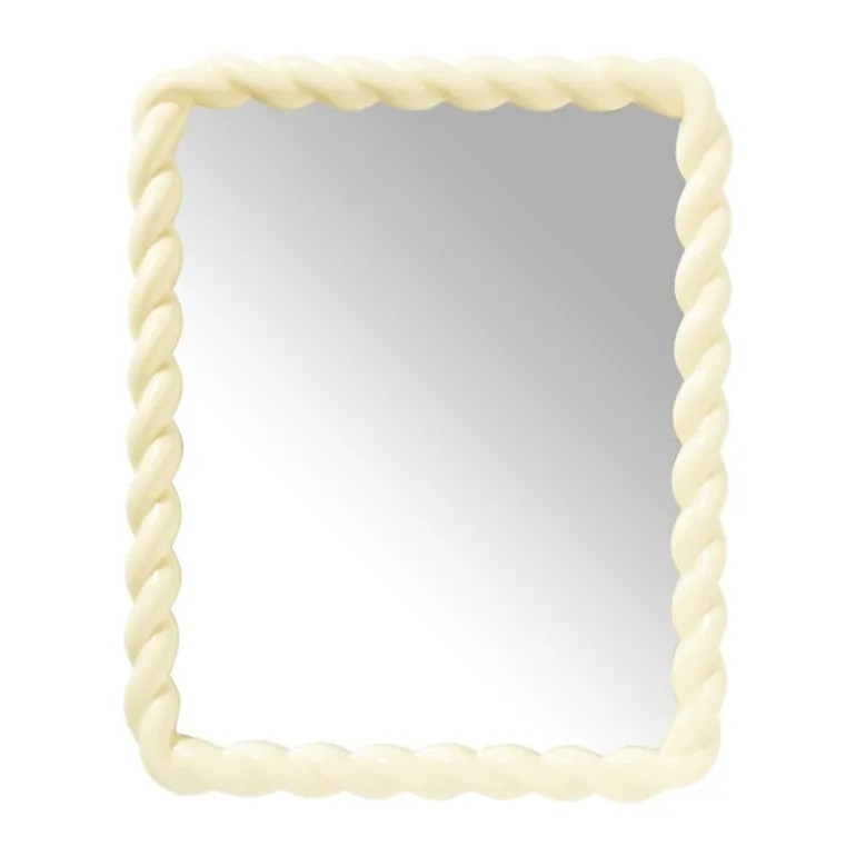 Spiegel twist - geel - 53x43 cm