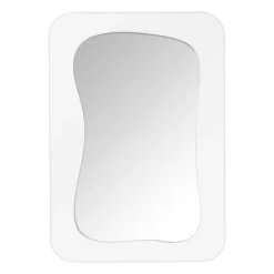 Spiegel wave - wit - 40x28 cm
