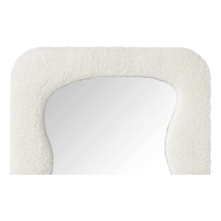 Spiegel wave teddy - wit - 60x37 cm