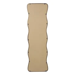 Spiegel XL met golfrand - bruin - 165x50 cm