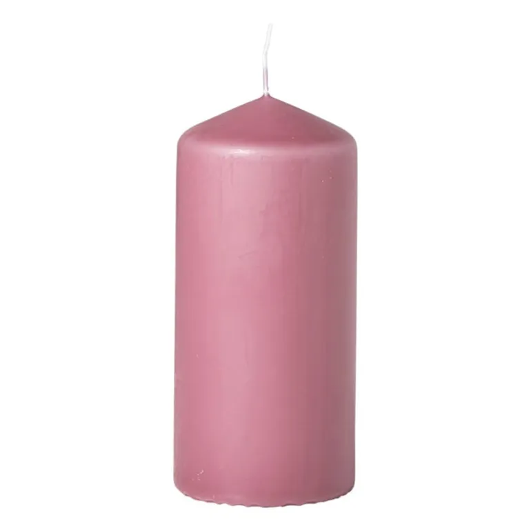 Stompkaars glad - roze - ø6x13 cm