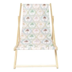 Strandstoel palmbomen - multikleur - 92x82x58 cm