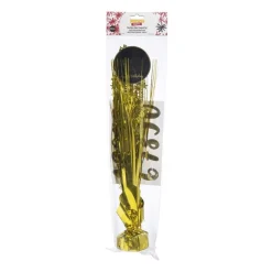 Tafeldecoratie happy birthday - goudkleurig - 42 cm