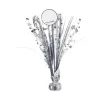 Tafeldecoratie happy birthday - zilverkleurig - 42 cm