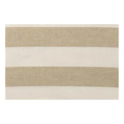 Tafelkleed gestreept - wit/beige - 140x240 cm