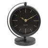 Tafelklok rond - metaal - 16x10.5x20 cm