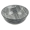 Tapas rijstschaaltje Sevilla - zwarte streepjes - ø11.5x5.8 cm