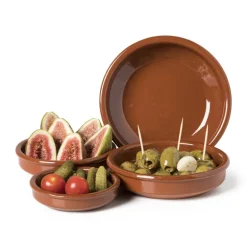 Tapas schaaltje klei - bruin - ⌀12 cm