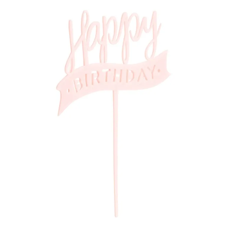 Tasty Me cake topper - Happy Birthday - roze
