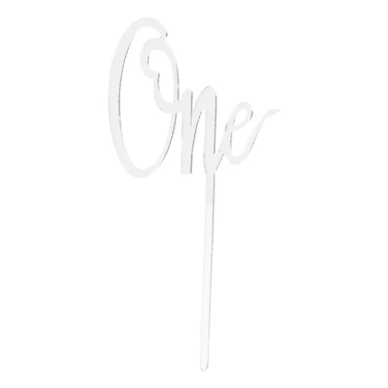 Tasty Me cake topper - One - zilver