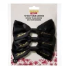 Team groom strik - zwart/goudkleurig - set van 3