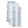 Theedoeken set van 3 - blauw /wit - 45x65 cm