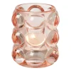 Theelichthouder bubbels - roze - ø8.5x9 cm