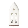 Theelichthouder huis - glazed - 6.5x4.5x16.5 cm