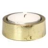 Theelichthouder rond - goud - ø5.5x3 cm