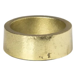 Theelichthouder rond - goud - ø5.5x3 cm
