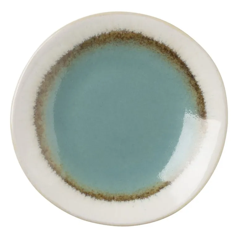 Theezakjeshouder Roots - turquoise - ø10x1.5 cm