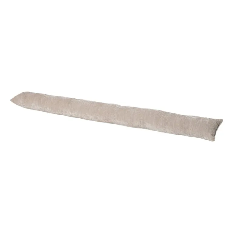 Tochtstopper velours - beige - 90x9 cm