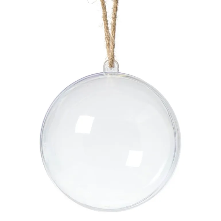 Transparante kerstbal - ø8 cm - set van 6