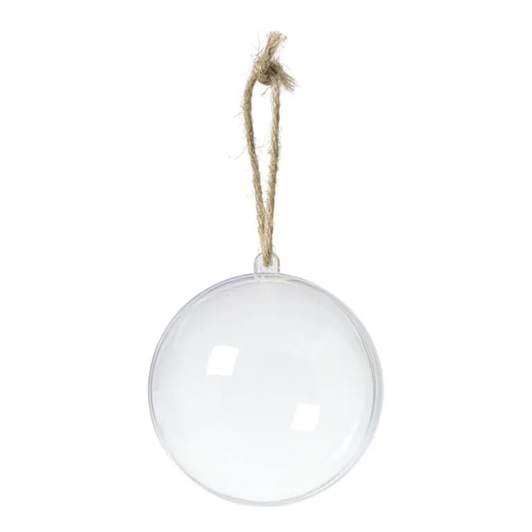 Transparante kerstbal - ø8 cm - set van 6