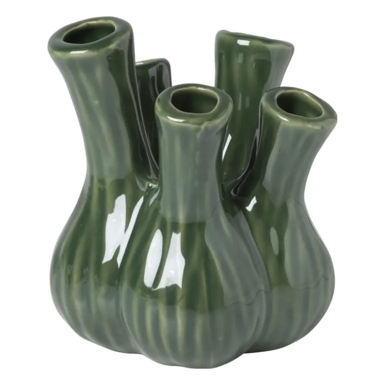 Tulpenvaas klein - groen - ø13.5x16 cm