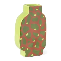 Vaas giraf - oranje/groen - 20.8x13x5.2 cm
