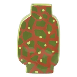 Vaas giraf - oranje/groen - 20.8x13x5.2 cm